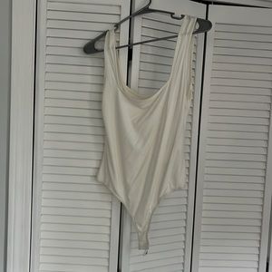 Lulus basics rubbed white body suit